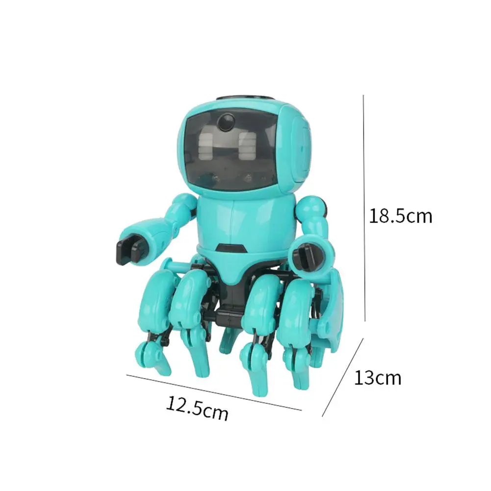 

Magic 8-leg Robot Toy Assembly DIY Building block Toys Follow Obstacle Avoidance Toy Gift For Kids