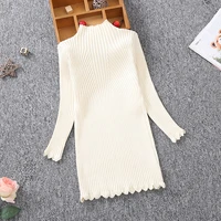 kids girls knitted sweater spring autumn winter baby turtleneck long sweater for teen girl wear warm clothing 2 4 8 10 12 13year