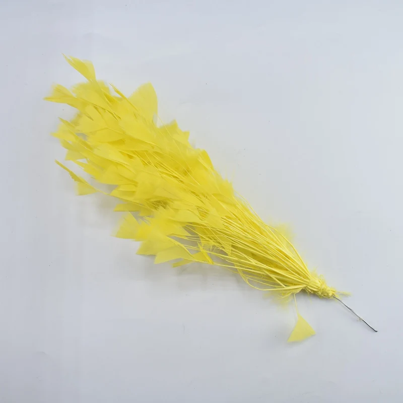 Yellow 1 шт./лот красивое гусиное перо перья цветок свадебные корсажи перья фазана для рукоделия головной убор DIY украшения дома аксессуары - Цвет: Yellow