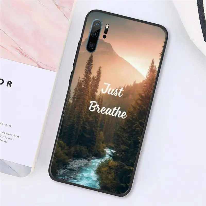 

Artistic mountains and ocean characters Phone Case For Huawei P9 P10 P20 P30 Pro Lite smart Mate 10 Lite 20 Y5 Y6 Y7 2018 2019