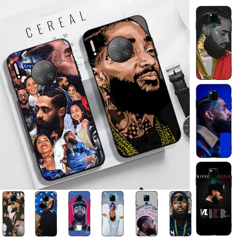 

TOPLBPCS Rapper Nipsey Hussle Phone Case for Huawei Mate 20 10 9 40 30 lite pro X Nova 2 3i 7se