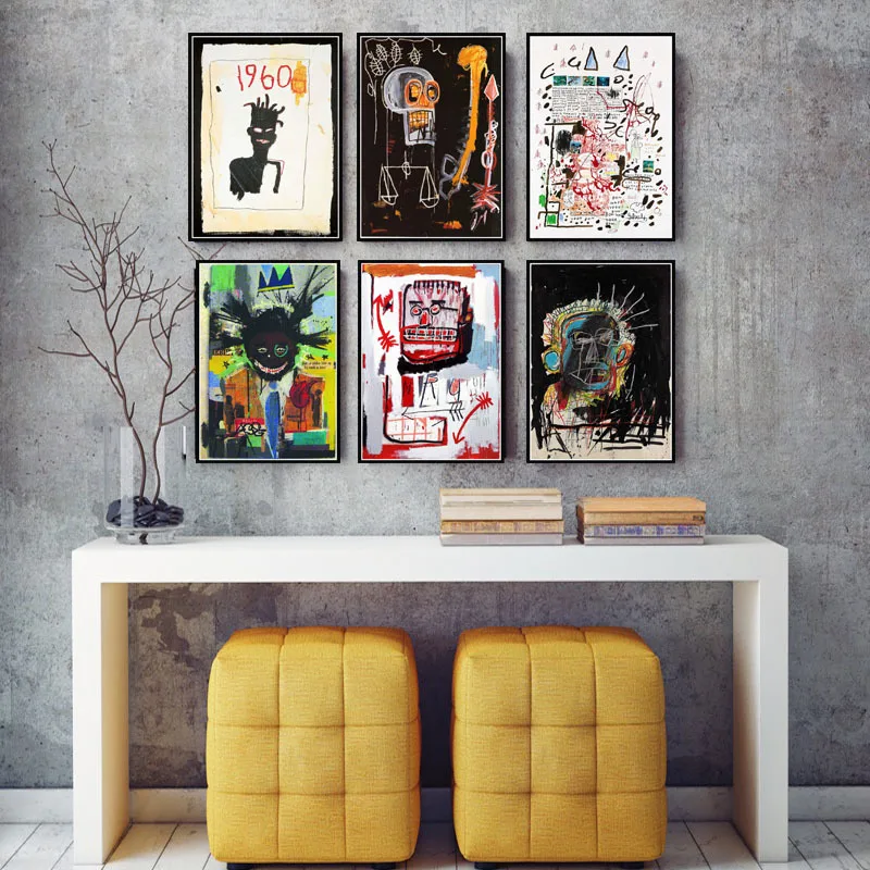 

Posters And Prints Wall Pictures For Living Room Jean Michel Street Graffiti Canvas Painting Art Decorative Home Decor Quadro