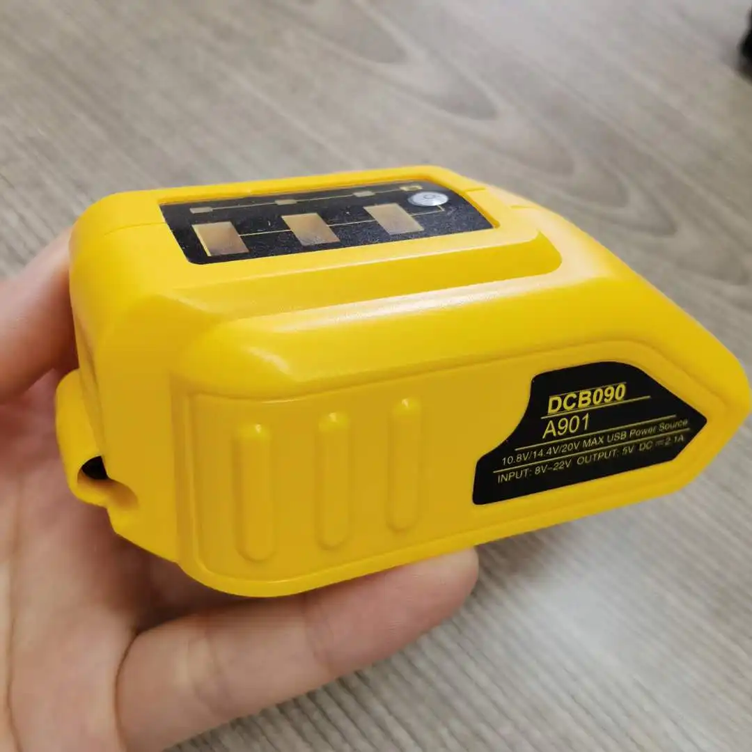 Зарядное устройство с USB-преобразователем для Dewalt 14,4 в 18 в 20 в, преобразователь литий-ионных аккумуляторов DCB090, двойной USB-адаптер для зарядк... (art.: 3920b3cffeb7c) - 3920b3cffeb7c