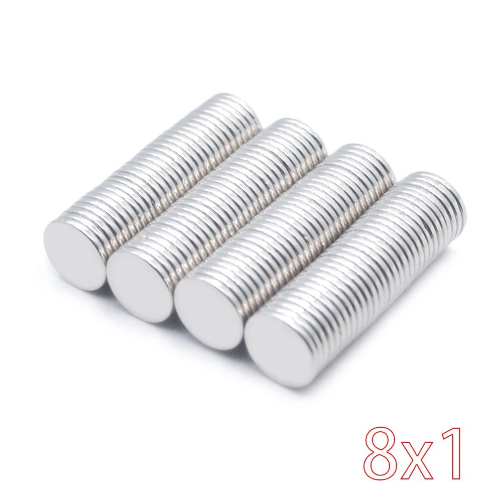 10 шт. мини маленький N35 Круглый Магнит 5x1 6x3,8, x для детей от 3 до 10x1 10x2 12x2 мм, постоянный магнит супер сильный - Цвет: 8x1mm