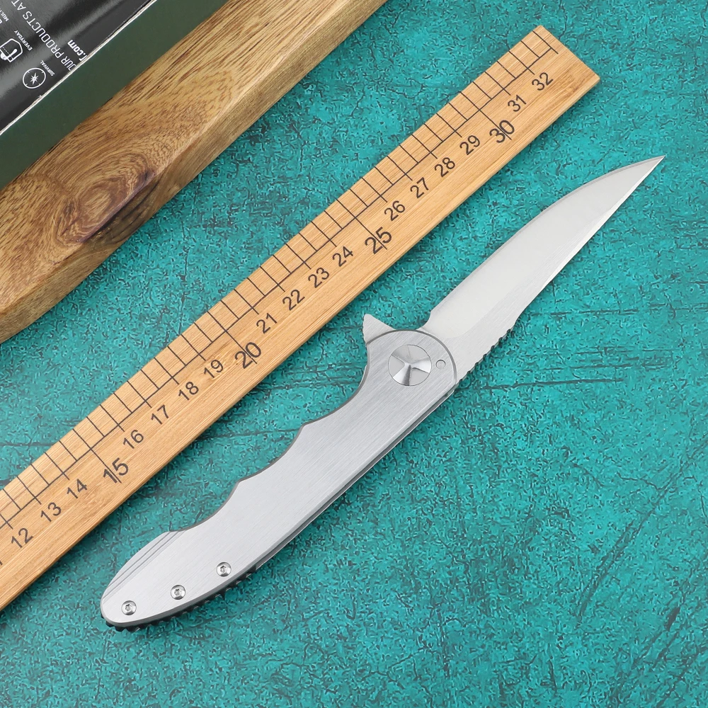 Полностью стальная ручка 7076 складной нож дикое средство для выживания на