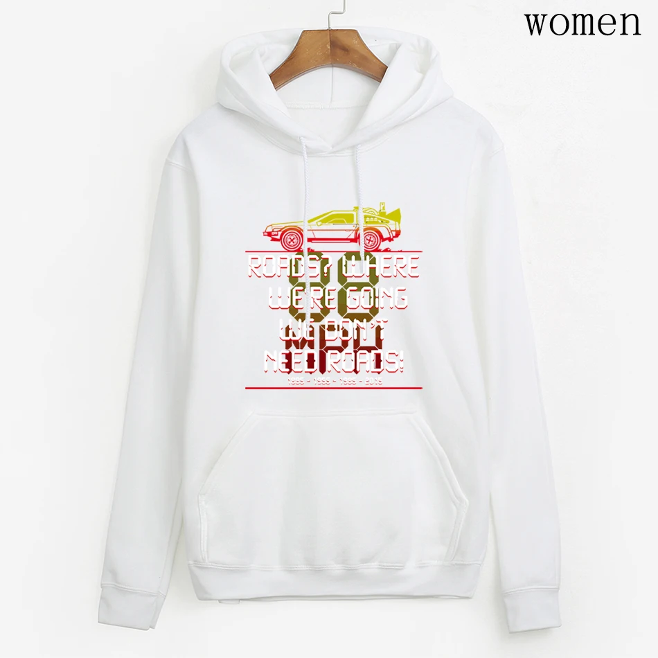 

We Don't Need Roads Ladies Hooded Streetwear Hip Hop Sweatshirts and Hoodie Outwear Woman's Clothing Retro Polyester Moletom