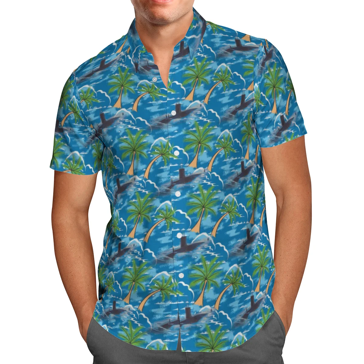 

Submarine 3D Beach Breathable Hawaii Summer 2021 Shirt Short Sleeve Shirt Streetwear Oversized Chemise Hombre Blusa Masculina-37