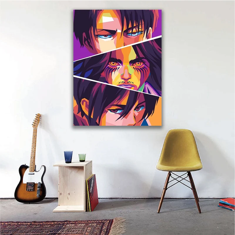 

Wall Art Attack On Titan Canvas Painting HD Printed Japan Anime Pictures Home Decoration Poster For Living Room Modular Framed