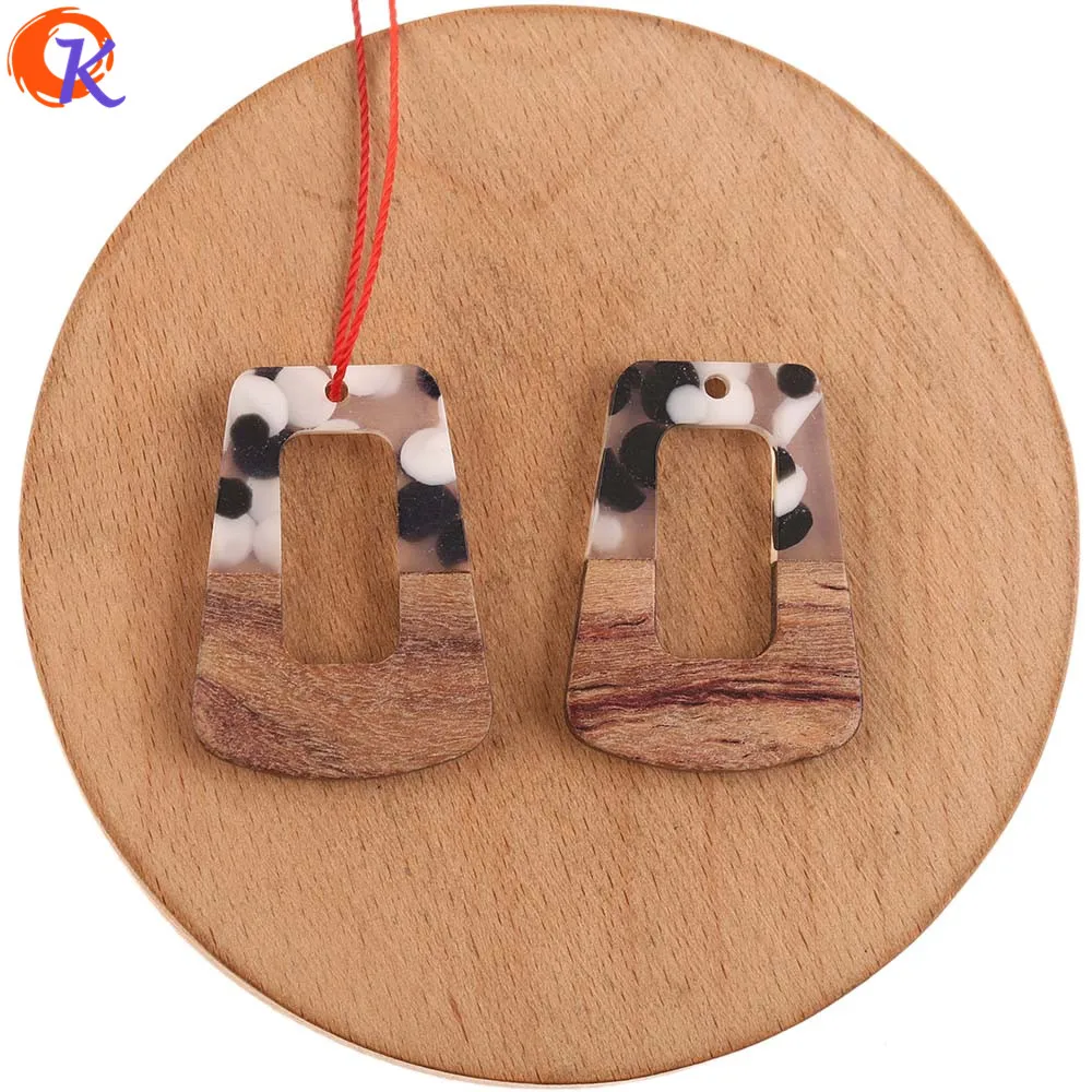 

Cordial Design 30Pcs 27*37MM Jewelry Accessories/DIY Parts/Earrings Making/Wood & Resin/Drop Shape/Hand Made/Earring Findings