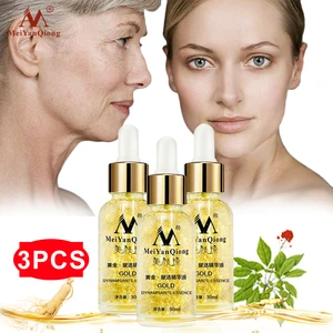 3 шт. уход за кожей 24K золотой эссенция дневной крем против морщин уход за лицом против старения отбеливание коллагена увлажняющий с гиалуроновой кислотой