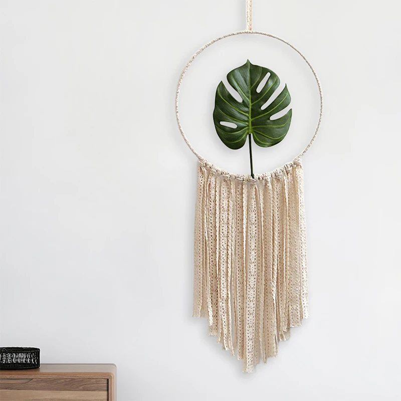 Macrame Hanging Wall Tapestry Catcher Plants Dream Boho Decor artificielle feuilles | Дом и сад