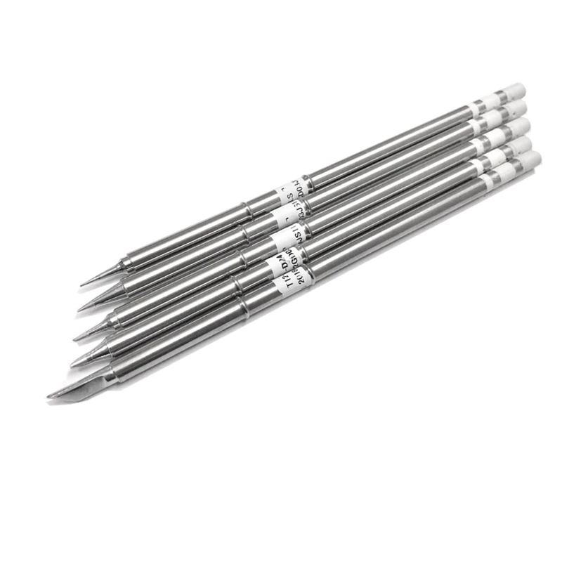 

JFBL Hot 5 Pcs T12 Series Solder Iron Tips for Hakko FX951 BAKON 950D Soldering Station