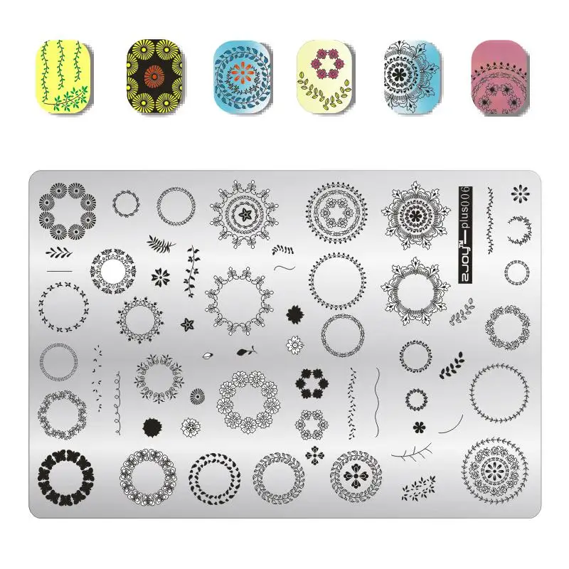 9 5*14 см пластины для штамповки ногтей Рождество Хэллоуин перо ожерелье Маникюр