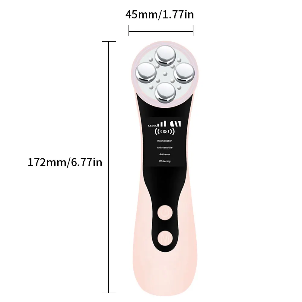 

Facial Cleaner Mesotherapy Electroporation RF Radio Frequency Facial LED Photon Rejuvenation Anti Aging Skin Care Face Massager