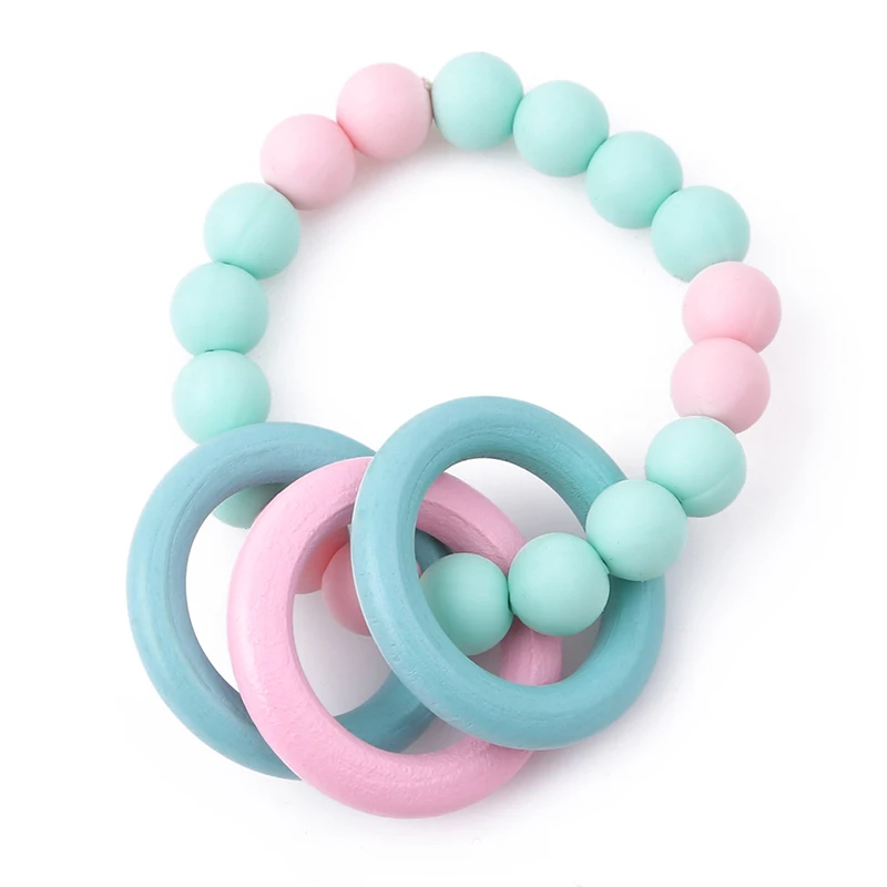 Новый браслет ручной работы с бусинами деревянный силиконовый натуральный