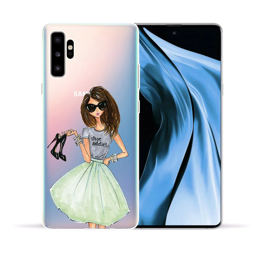 Fashion Classy Paris Girl Summer Legs Soft TPU Case For Coque Samsung Galaxy NOTE 10 Pro 5G Note 9 8 5 M10 M20 M30 Cover | Мобильные