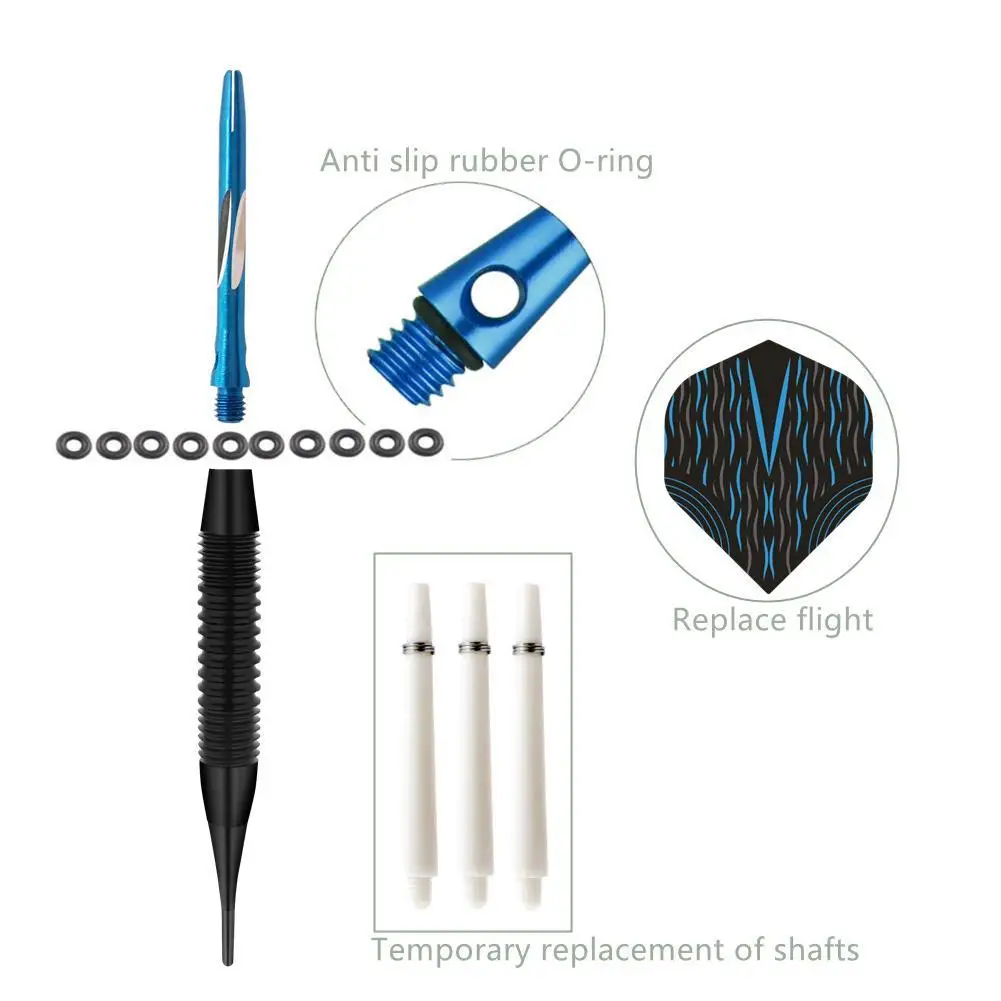 

19g Professional Fixed Dart Total Tip Darts Tungsten Barrel Dart Aluminum Shaft Darts Flights Throw Darts Toy