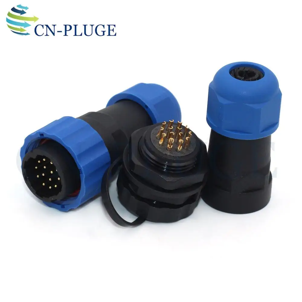 14-контактный разъем автомобильный водонепроницаемый типа SP20 штекер и гнездо