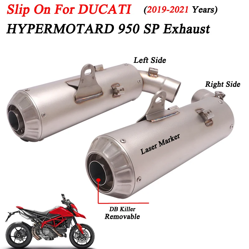 

Slip On For DUCATI HYPERMOTARD 950 SP Motorcycle GP Exhaust System Escape Modify Left & Right Link Pipe Carbon Fiber Muffler