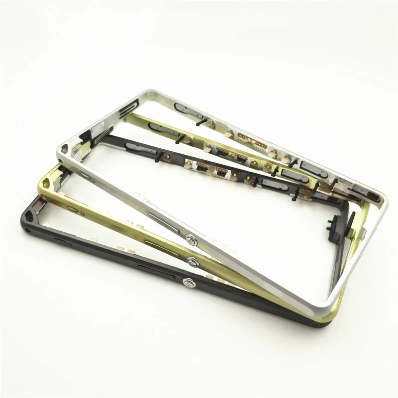 

Middle Frame Bezel Plate Metal Housing Cover + Dust Plug For Sony Xperia Z1 Compact mini D5503+Power Volume Button