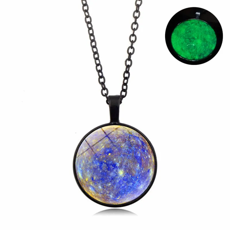 Аксессуары Новинка фиолетовая звезда светящаяся Бижутерия Ожерелье модное