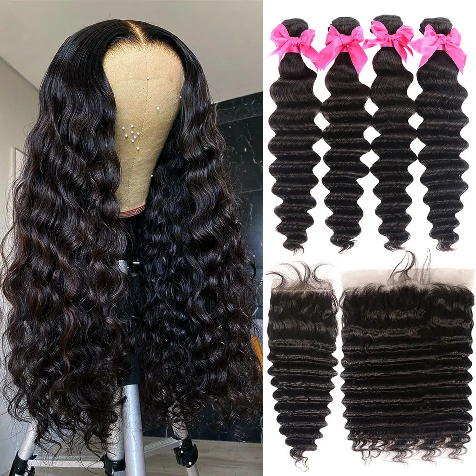 Свободные глубокая волна пряди с фронтальной Малайзии предварительно