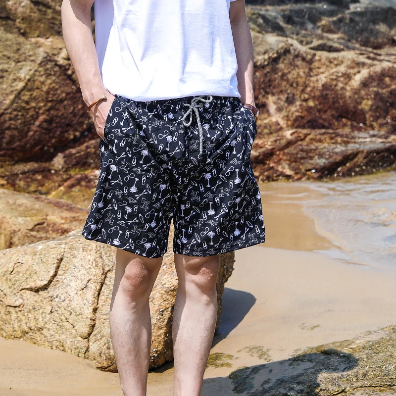 

Quick Dry Ice Silk Summer Mens Color Changing Swimsuit Male Surfing Graphic Beach Board Swimming Trunks For Men Swimwear Z065