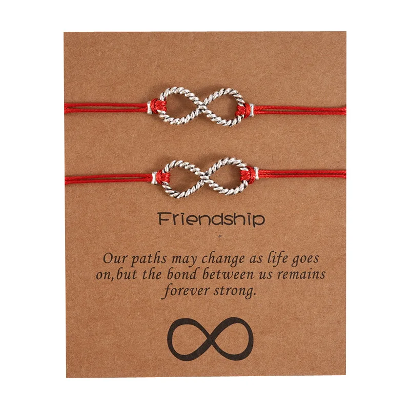 Очарование Новая дружба карта браслет творческая личность сплав 8-Характер