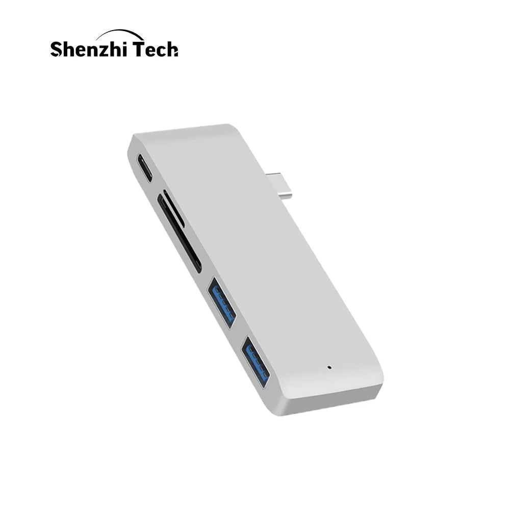 USB C концентратор мульти-концентратор с SD кард-ридером Алюминиевый USB 3,0 концентратор Тип C 5 в 1 для MacBook ноутбука рабочего стола