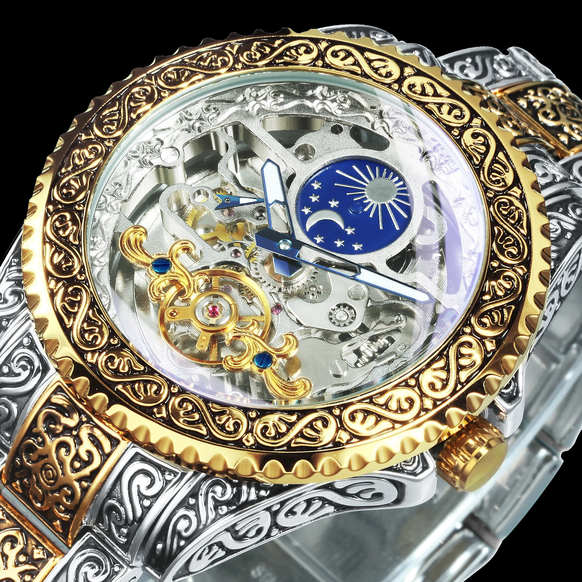 

Forsining Luxury Men Mechanical Wristwatches Tourbillon Watch for Men Automatic Casual Waterproof Watches Skeleton Clock Relogio