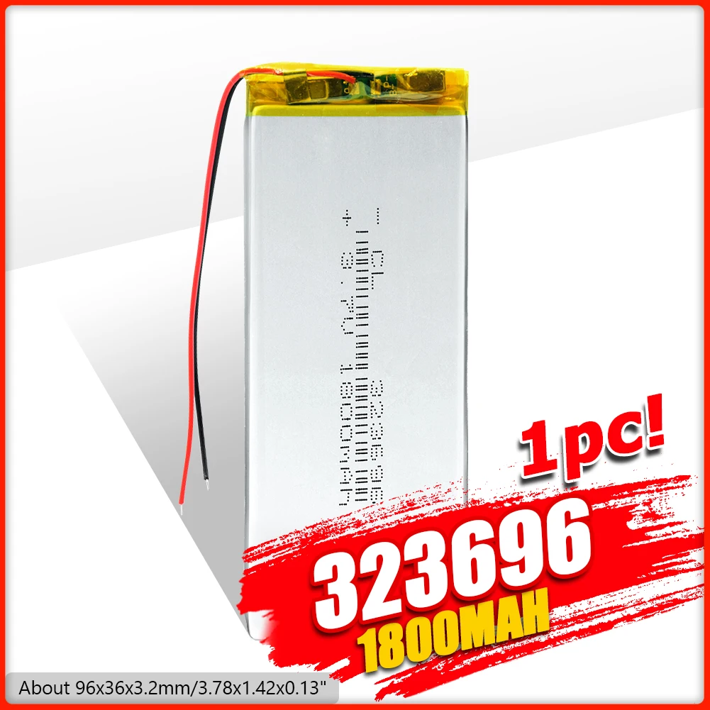 

YCDC 323696 3.7V 1800mAh Lipo Lithium Battery Replacement Rechargeable For MP4 dvd gps digital camera tablet PC powerbank