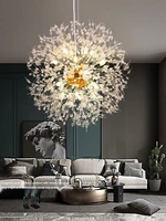 nordic dandelion living room chandelier bedroom light light luxury modern minimalist crystal lamp restaurant firefly internet