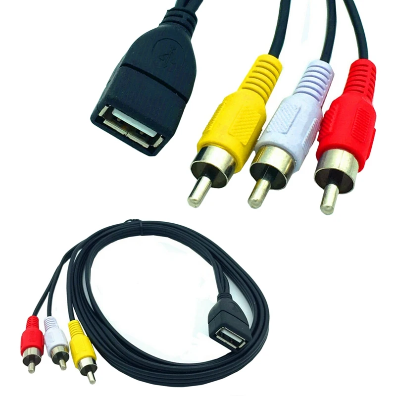 1 5 м Usb A мама к 3 Rca Phono Av кабель свинцовый Pc Tv Aux аудио видео адаптер | Электроника