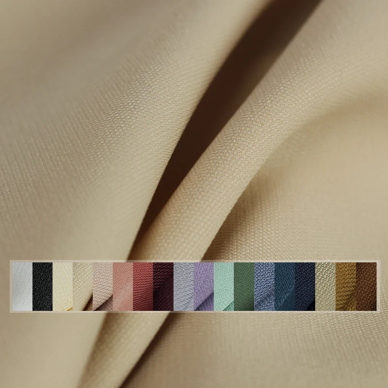 

White Waxberry Pure Colour Little Elastic Caddy Fabric Garment Materials Spring Women Shirts Dress DIY Sewing Cloth Freeshipping