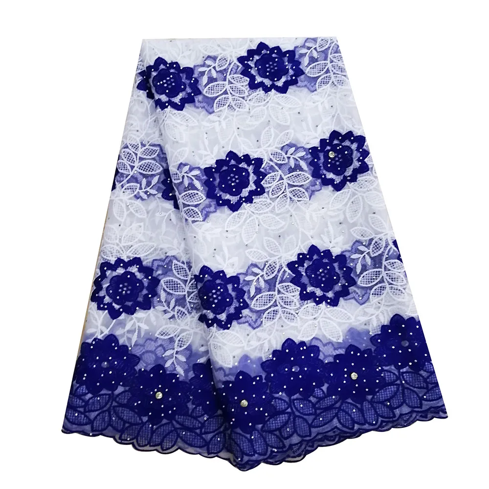 Royal Blue lace Ourwin африканская кружевная ткань, тюль, кружевная ткань, последние Африканские свадебные платья, кружева, нигерийские кружева, ткани для Aso Ebi - Цвет: Royal Blue lace
