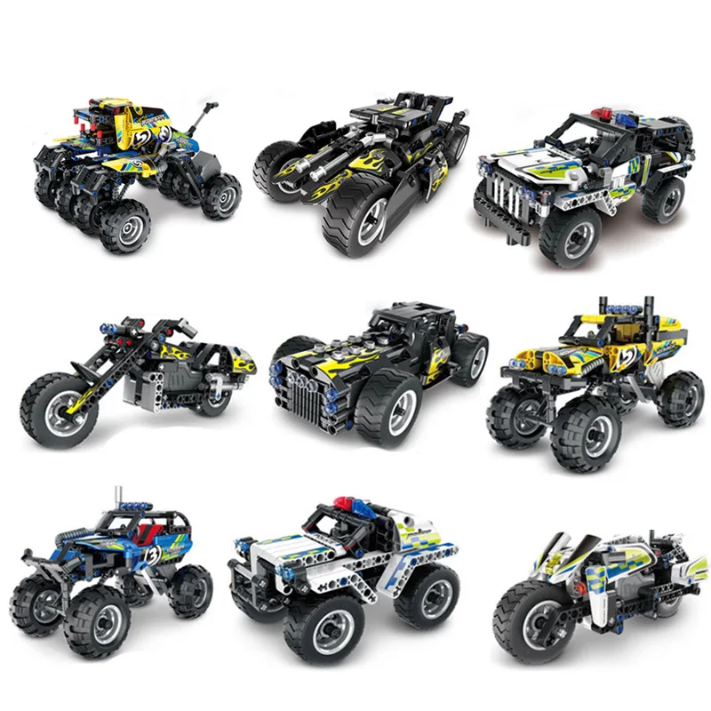 Совместимый технический городской монстр-Трак гоночный Пикап набор блоков
