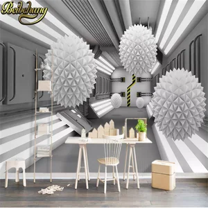 Фотообои beibehang, фотообои, роскошные абстрактные металлические туннели, большие Настенные обои, рулон бумаги, фон для телевизора, гостиной