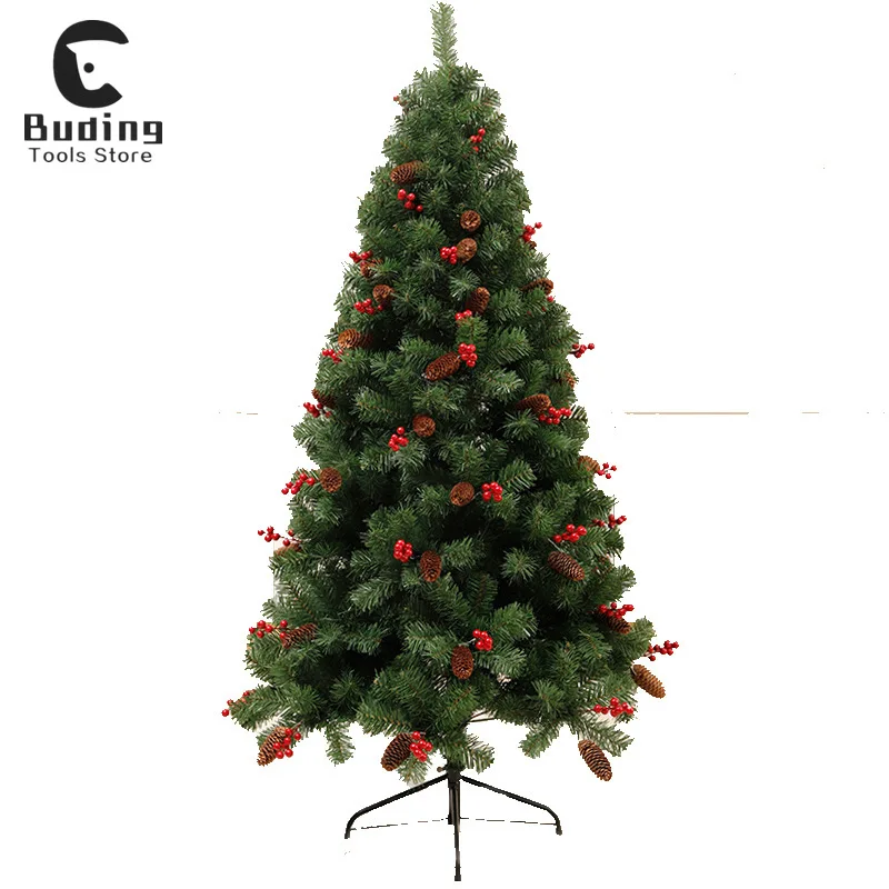 

1.5 M Christmas Tree 1.2/1.8 M Luxury Encryption Mixed Pine Cone Red Fruit Automatic Christmas Tree 2.1 M