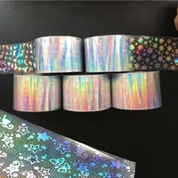 16 rolls christmas nail art transfer foil stickers transparent snowflakes flower wraps decal 3d sliders for nails decorations