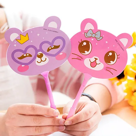 Новые милые животные в форме вентилятора креативная шариковая ручка мультяшная