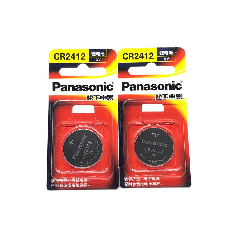 10 шт./лот новая Оригинальная батарея для Panasonic CR2412 3V литиевая Кнопка монета часы