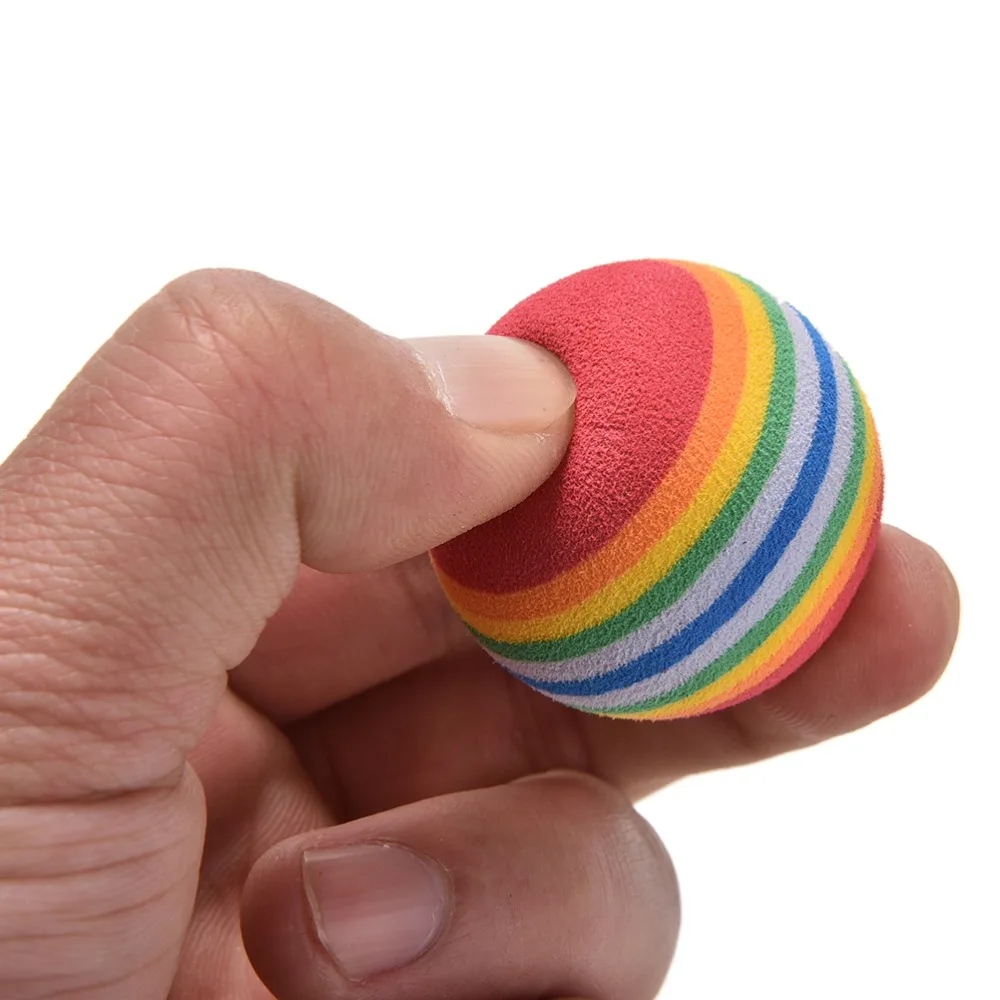 20 шт радужные полосатые губчатые мячи для гольфа качели занятий в помещении