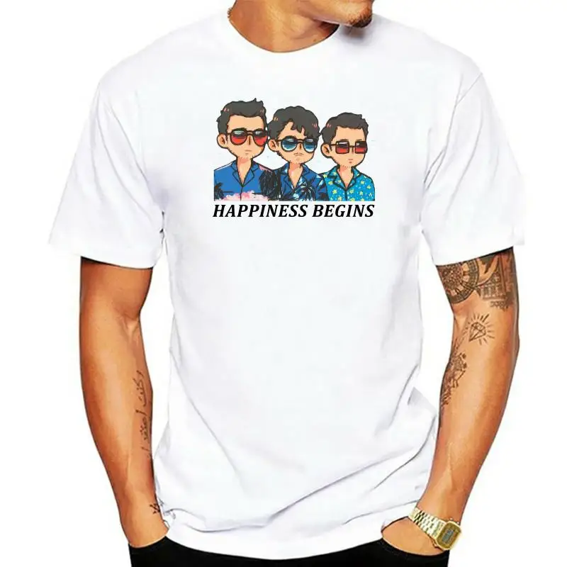 

Футболка "Братья Jonas"-«счастье начинает Тур»-футболка Jobros Классическая футболка с индивидуальным дизайном