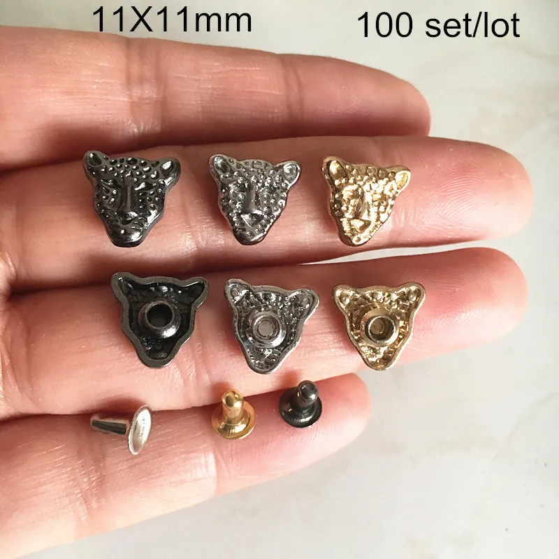 Металлические леопардовые заклепки-гвоздики для одежды обуви ремня ремесла