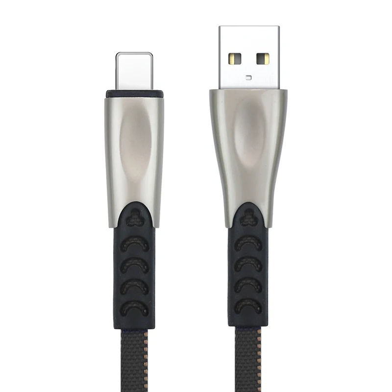 2.4A 3A usb зарядный кабель для iphone micro type c мобильный телефон SIKAI - Цвет: black for iphone