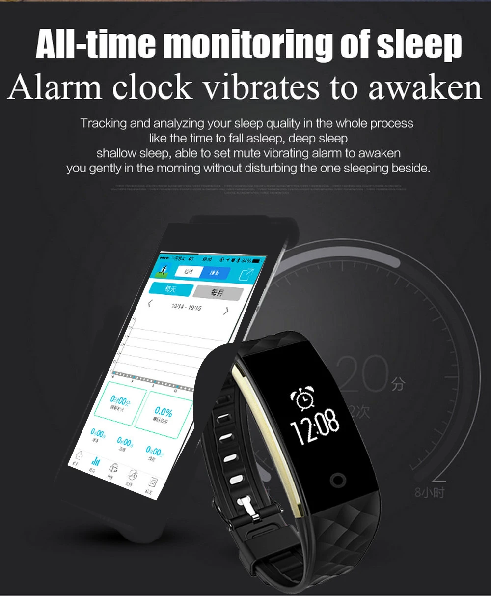 S2 Bluetooth Смарт браслет сенсорный экран монитор сердечного ритма смарт для