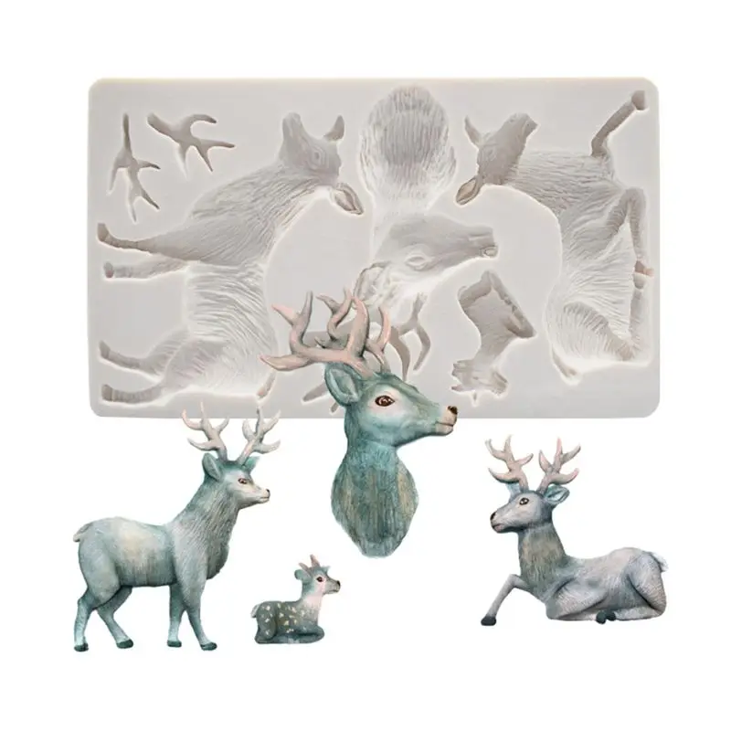 

Силиконовая форма в виде рождественского оленя, лося, шоколадные торты, конфеты, аксессуары для выпечки