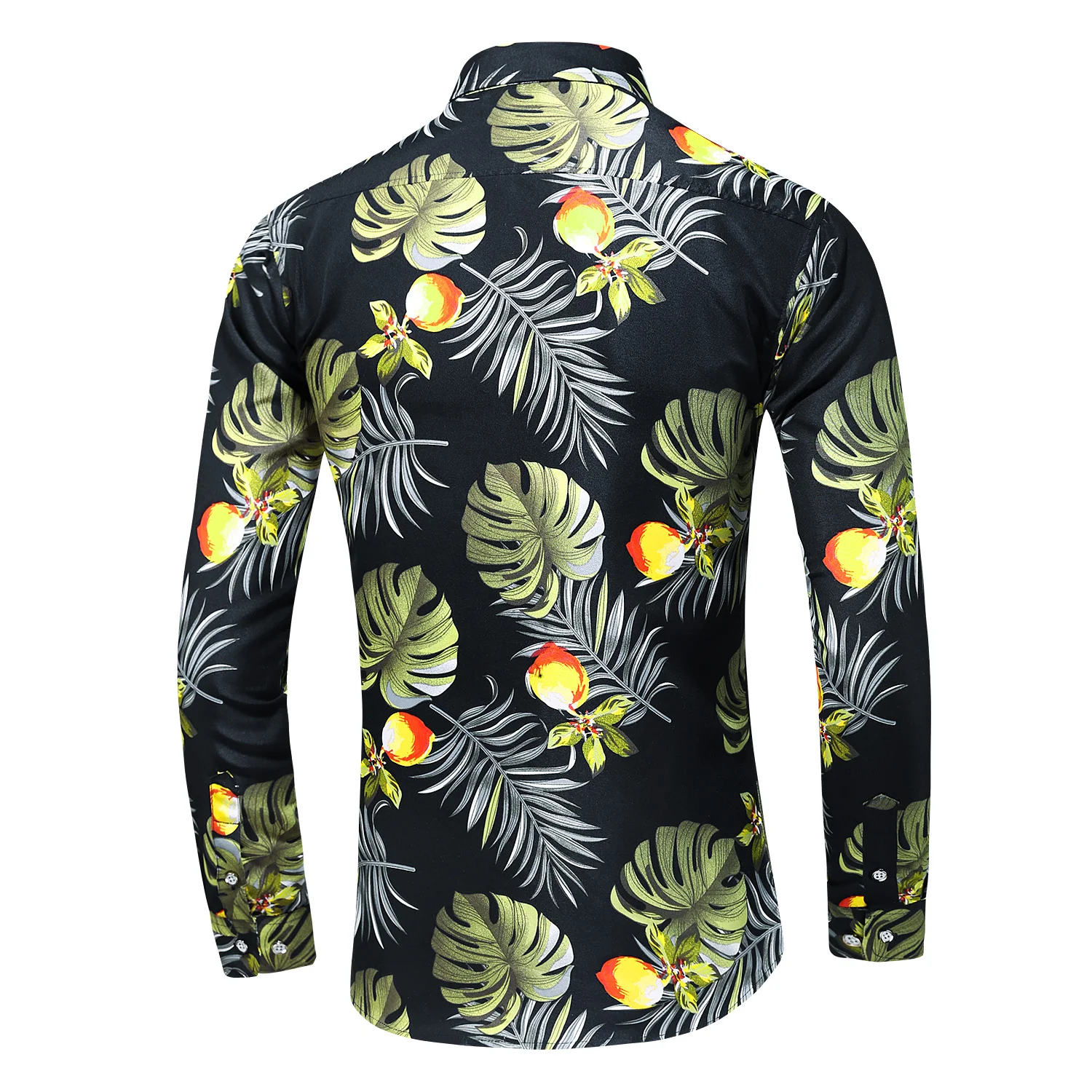 

New Fashion Men's Shirt Spring Flower Print Long Sleeve Shirts Men Casual Business Office Floral Shirts Beach Hawaiian Male 7XL