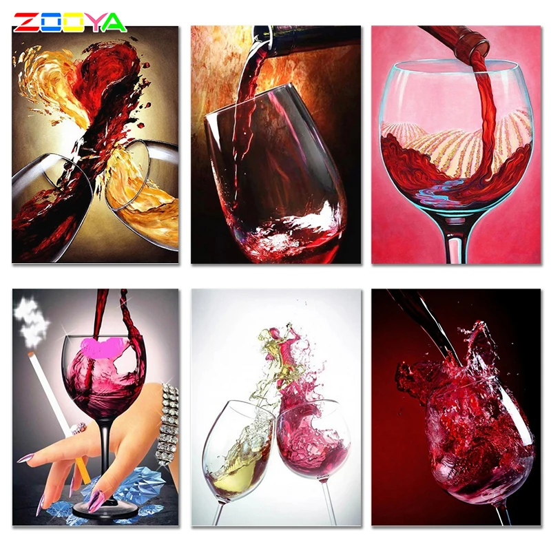 

5D Diamond Painting Red Wine New Arrivals Diy Crystal Cup Diamond Embroidery Wine Diamond Mosaic Paintings Home Decortion Er062