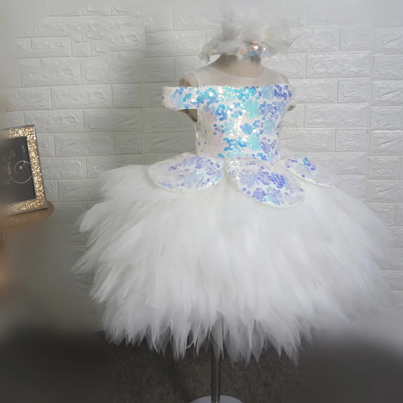 Chilldren Ball Gown First Holy Communion Dress Kids Pageant Tutu Sequin Baby Wedding Bridemaid Mermaid Girl | Детская одежда и
